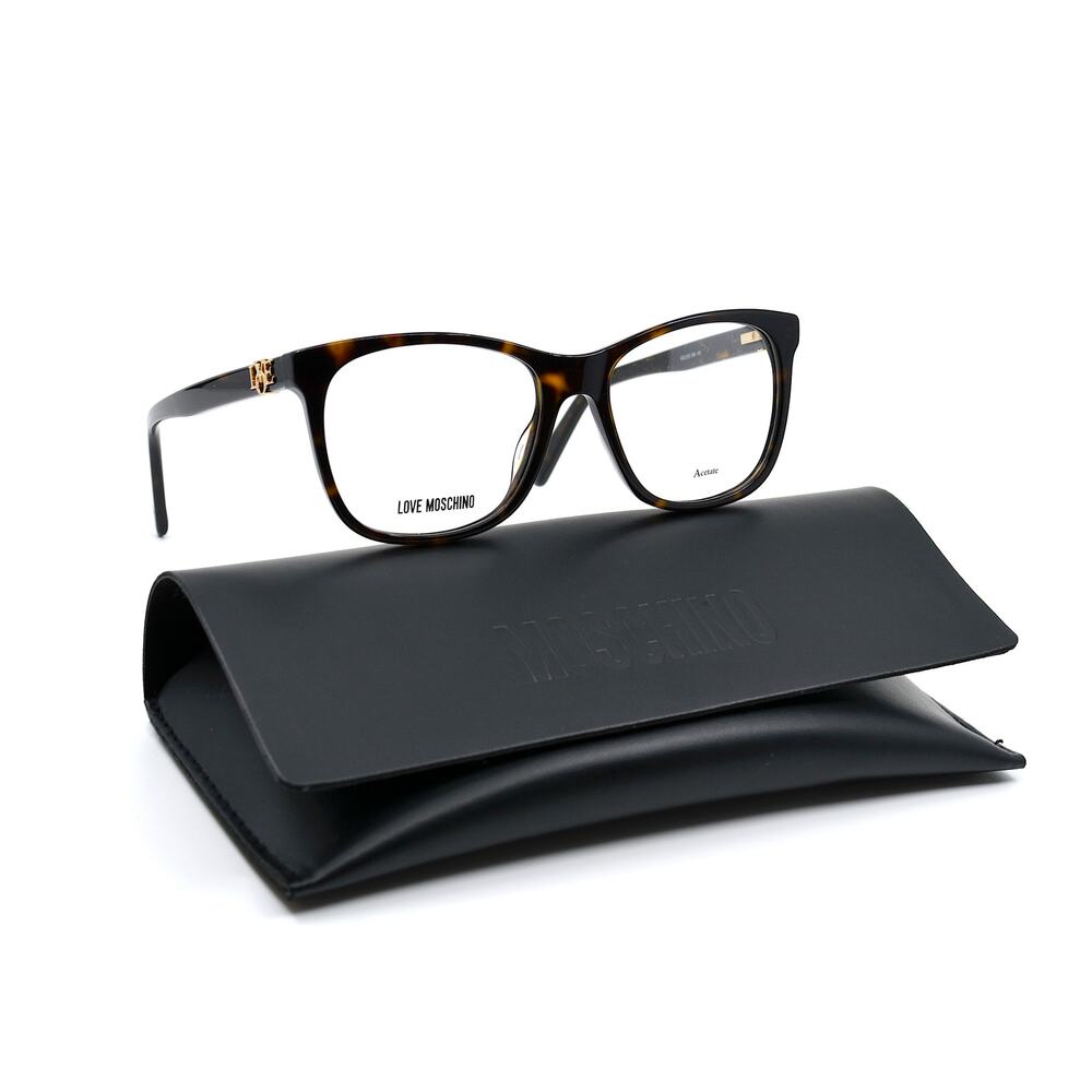 NEW LOVE MOSCHINO MOL520 086 DARK HAVANA AUTHENTIC EYEGLASSES FRAME - Picture 4 of 11